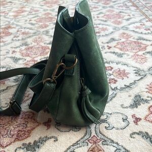 Green Suede Free People Crossbody Bag